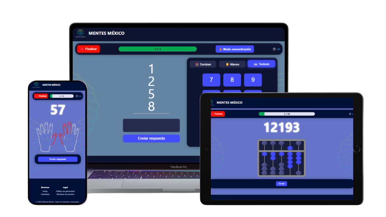 Mentes México en múltiples dispositivos