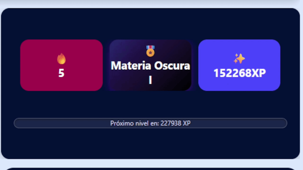 Animación de rachas y niveles