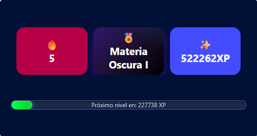 Animación de rachas y niveles